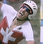 Fabian Cancellara gagne la médaille d'or du contre-la-montre aux Jeux Olympiques 2008 à Beijing